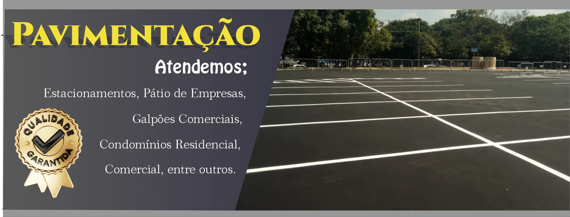 Pavimentação de estacionamentos e pátios empresariais