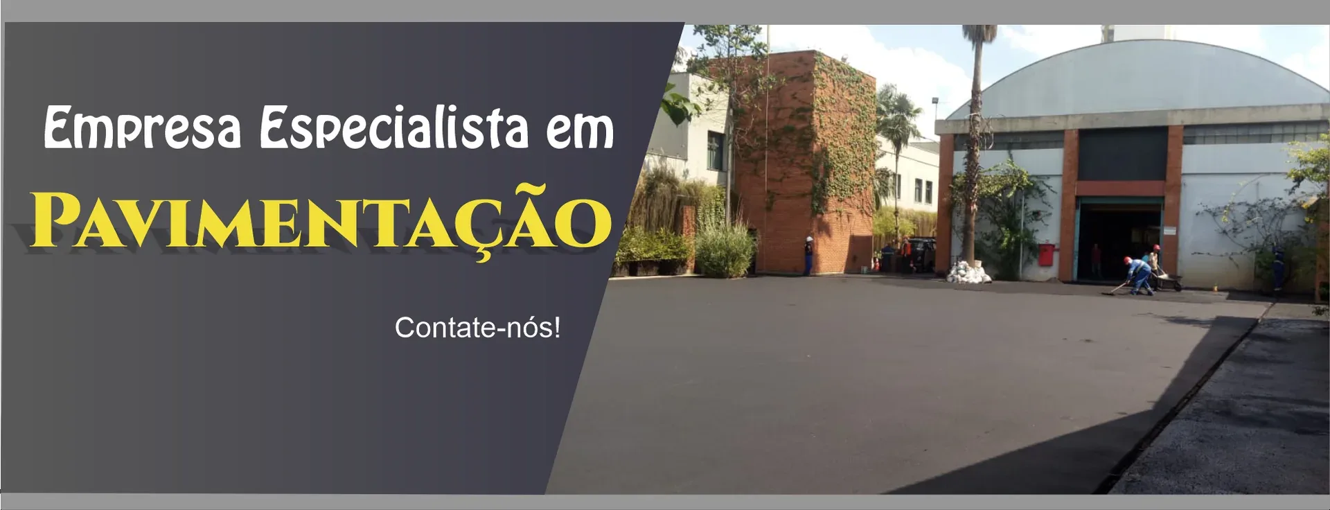 Obras industriais e comerciais de pavimentação