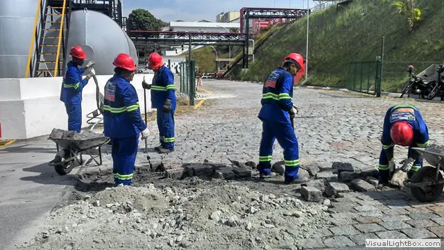 Foto de obra da Alves Pavimentação — Congonhas