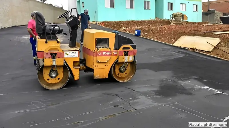 Foto de obra da Alves Pavimentação — Mariana
